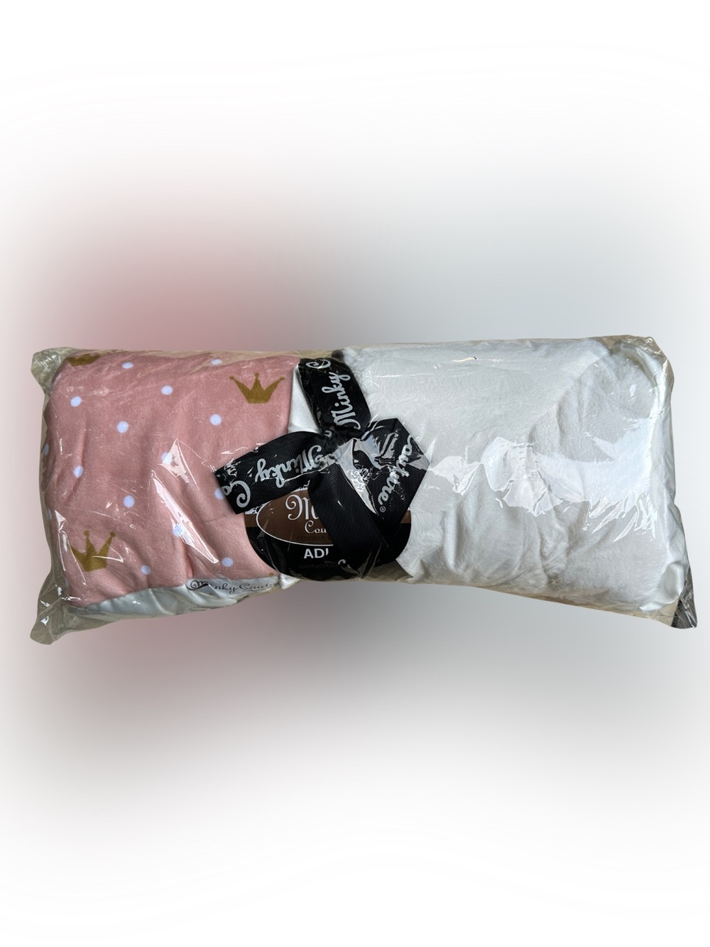 Minky Couture Pink Princess 👑 Pattern Blanket - Adult size 50” x 60